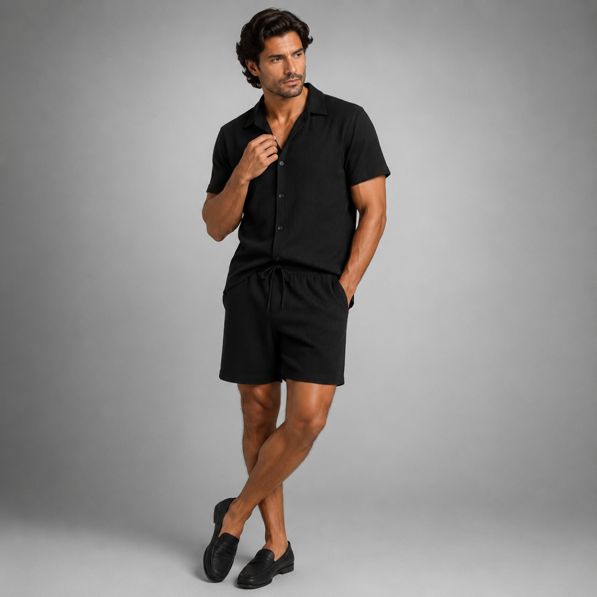 Men's Linen Shirt and Shorts Set | Easy Summer Co-Ord