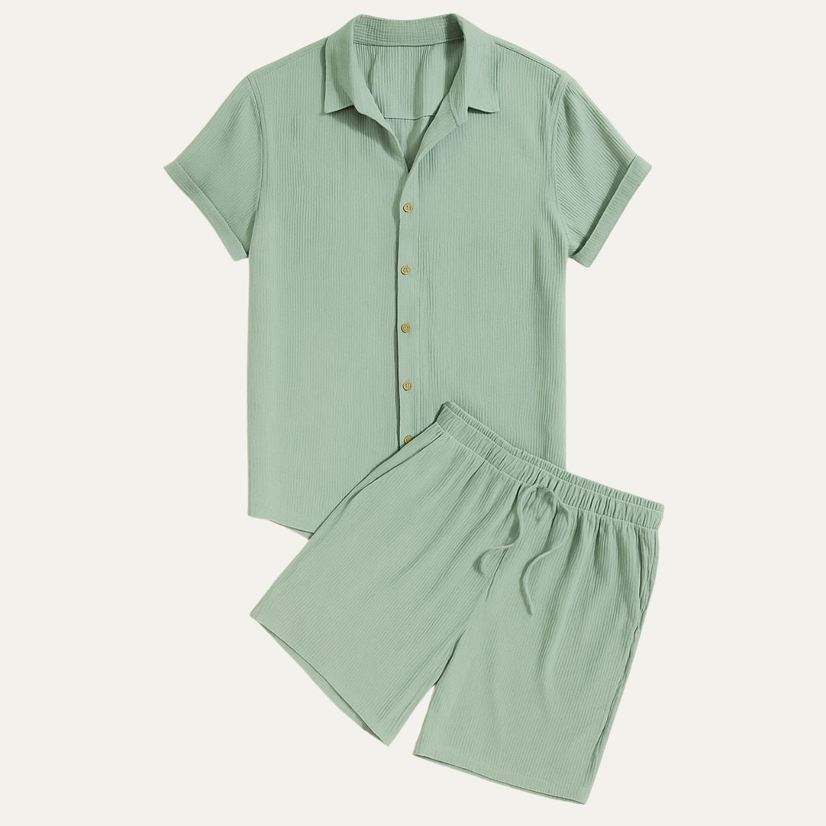 Men's Linen Shirt and Shorts Set | Easy Summer Co-Ord