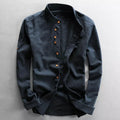 Men's Mandarin Collar Shirt | Quiet Eastern Refinement