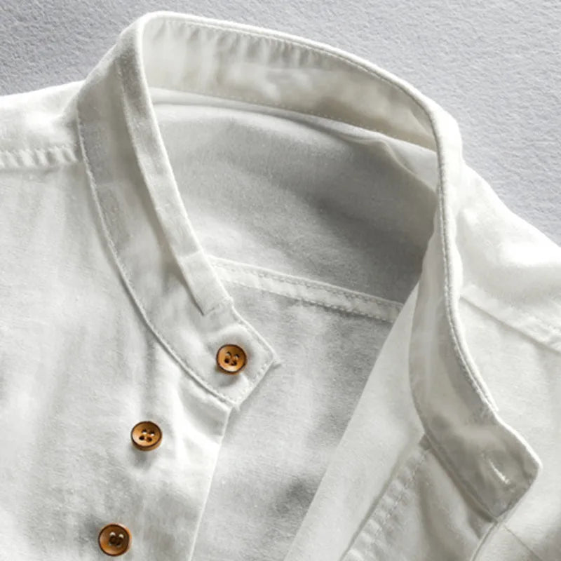 Men's Mandarin Collar Shirt | Quiet Eastern Refinement