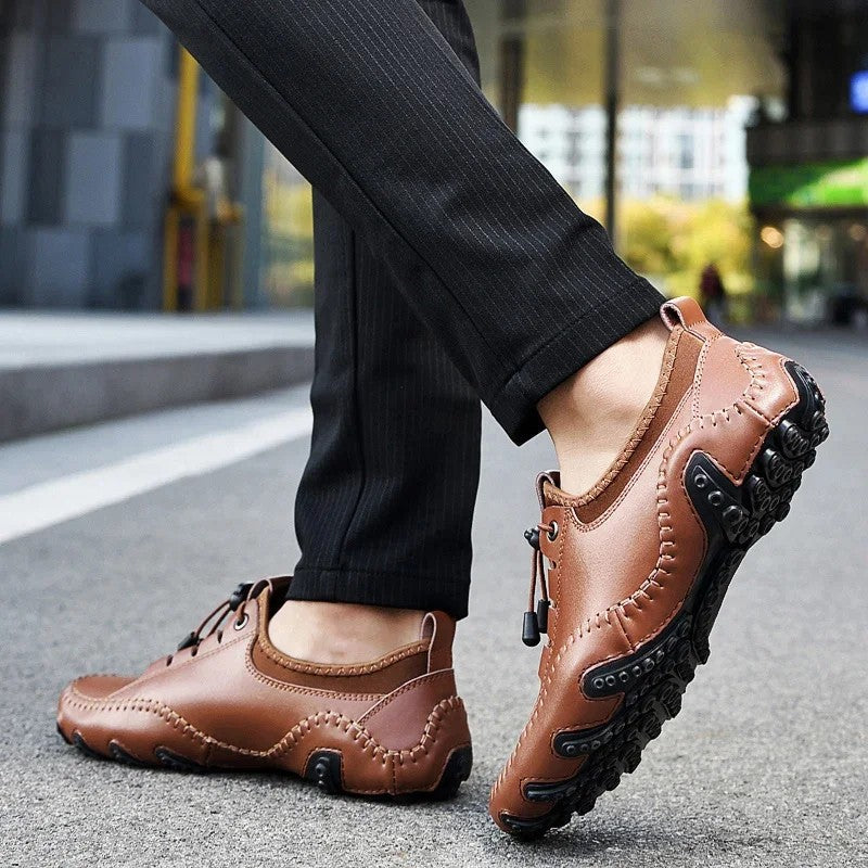 Kai | Men's Casual Lace-Up Leather Skate Shoes