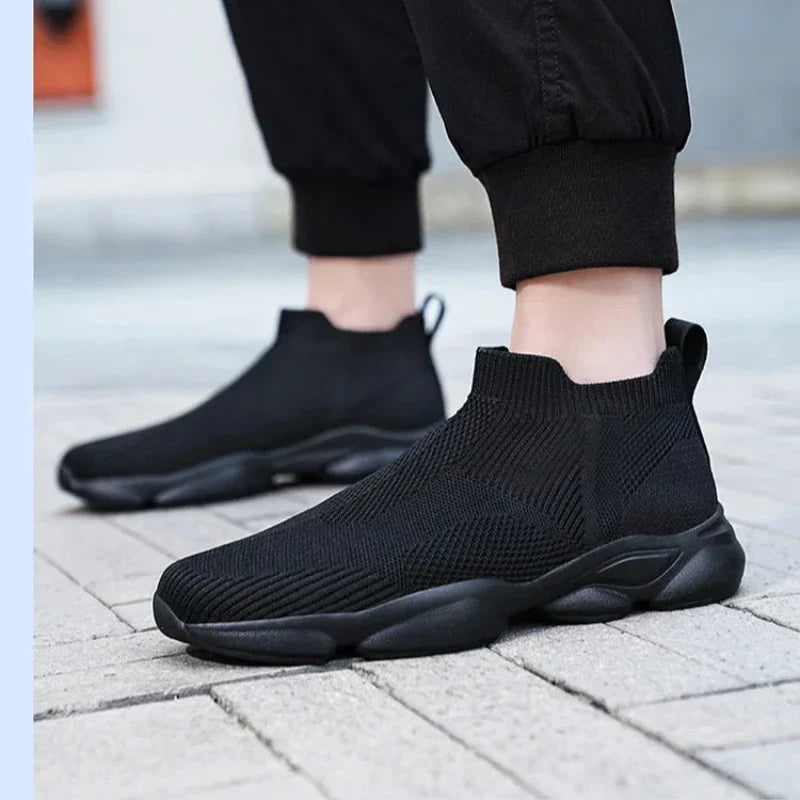 Mason | Men's Black High-Top Sock Skate Shoes
