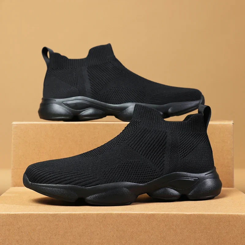 Julian | Men's Black High-Top Sock Skate Shoes