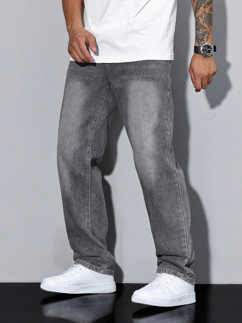 Men's Baggy Denim Jeans | Zip Fly & Five Pockets