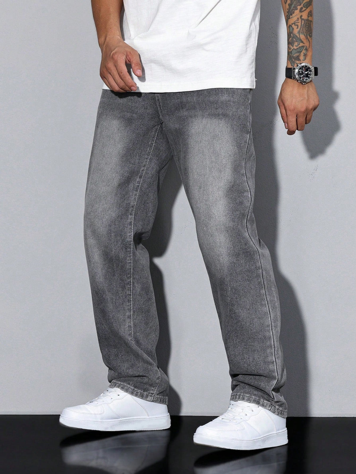 Men's Baggy Denim Jeans | Zip Fly & Five Pockets