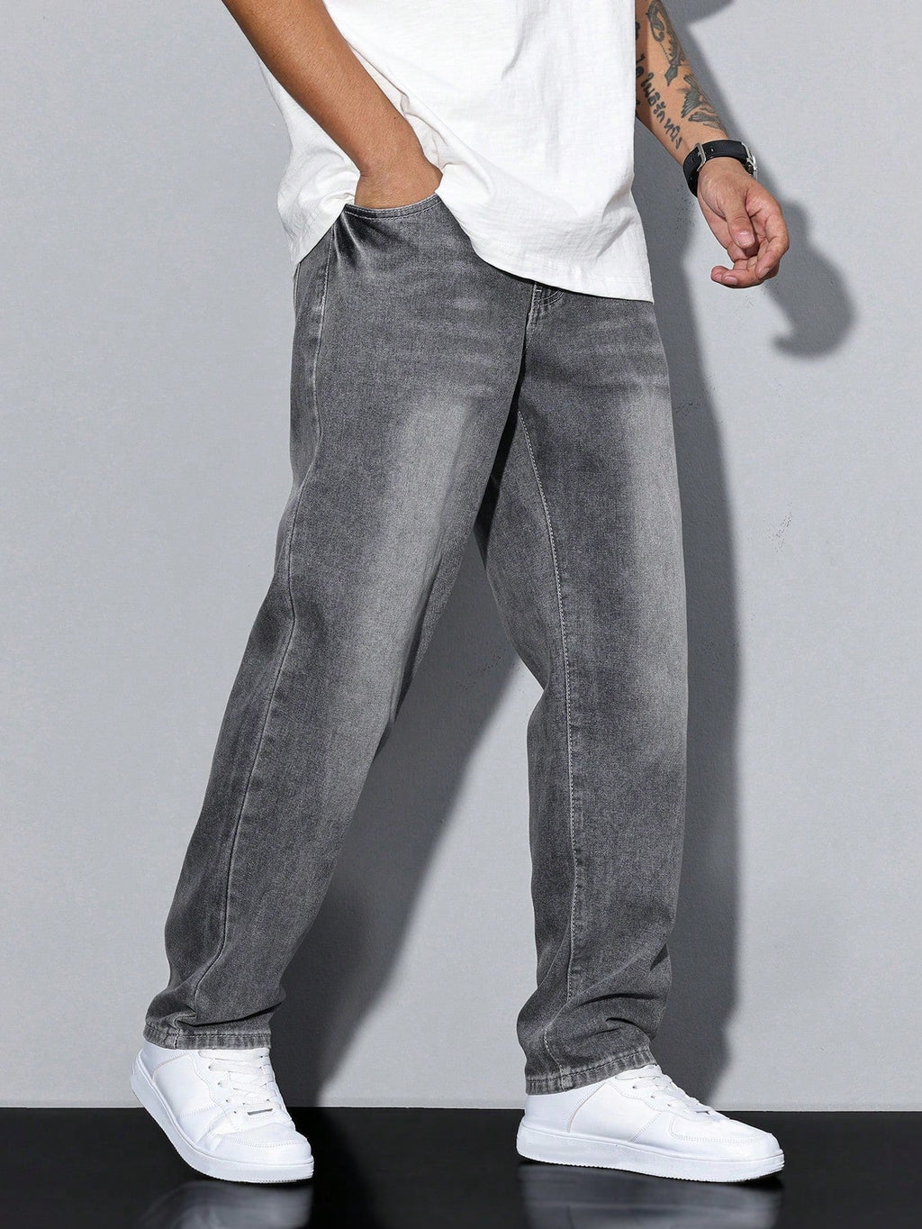 Men's Baggy Denim Jeans | Zip Fly & Five Pockets