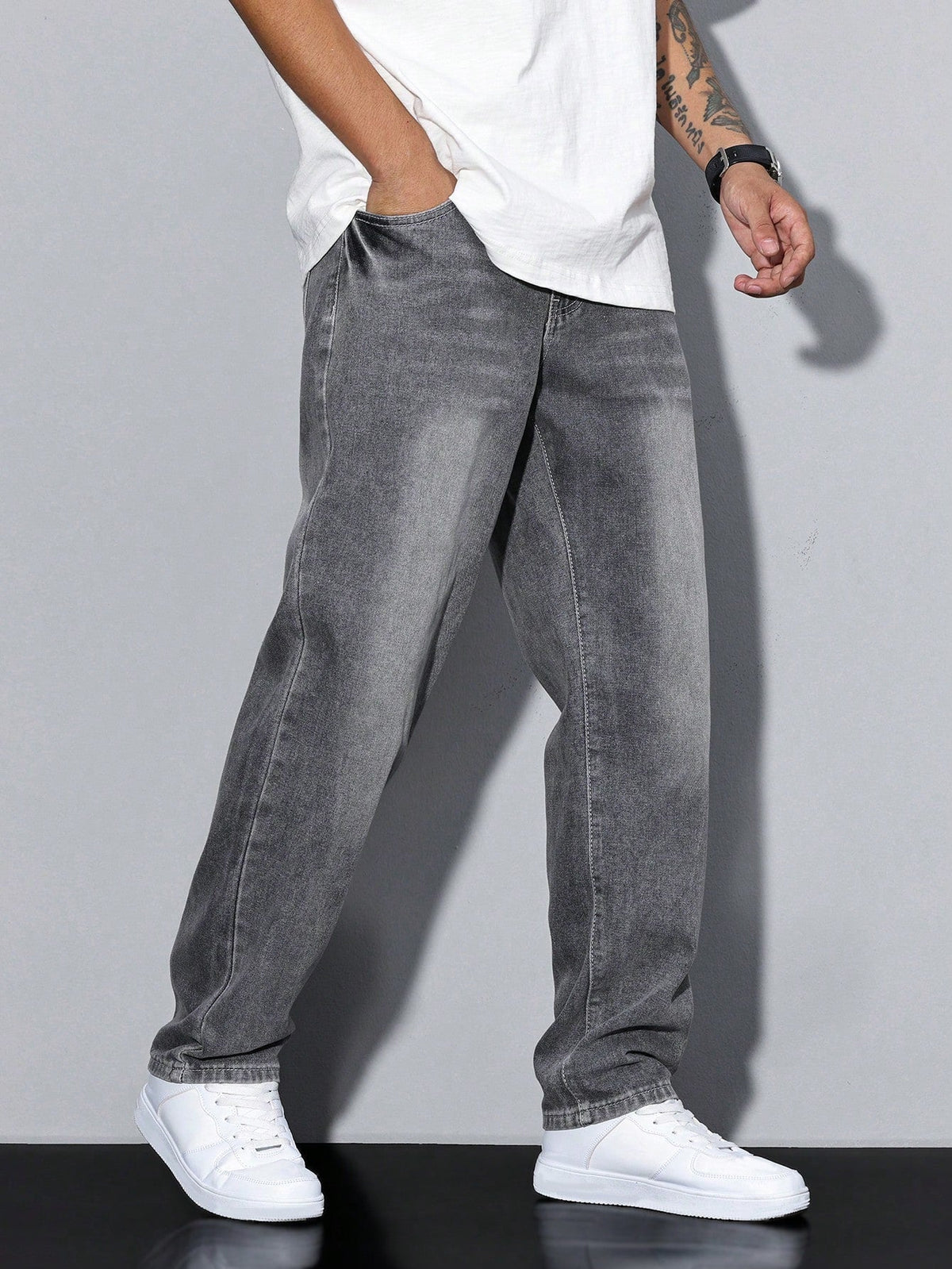 Men's Baggy Denim Jeans | Zip Fly & Five Pockets