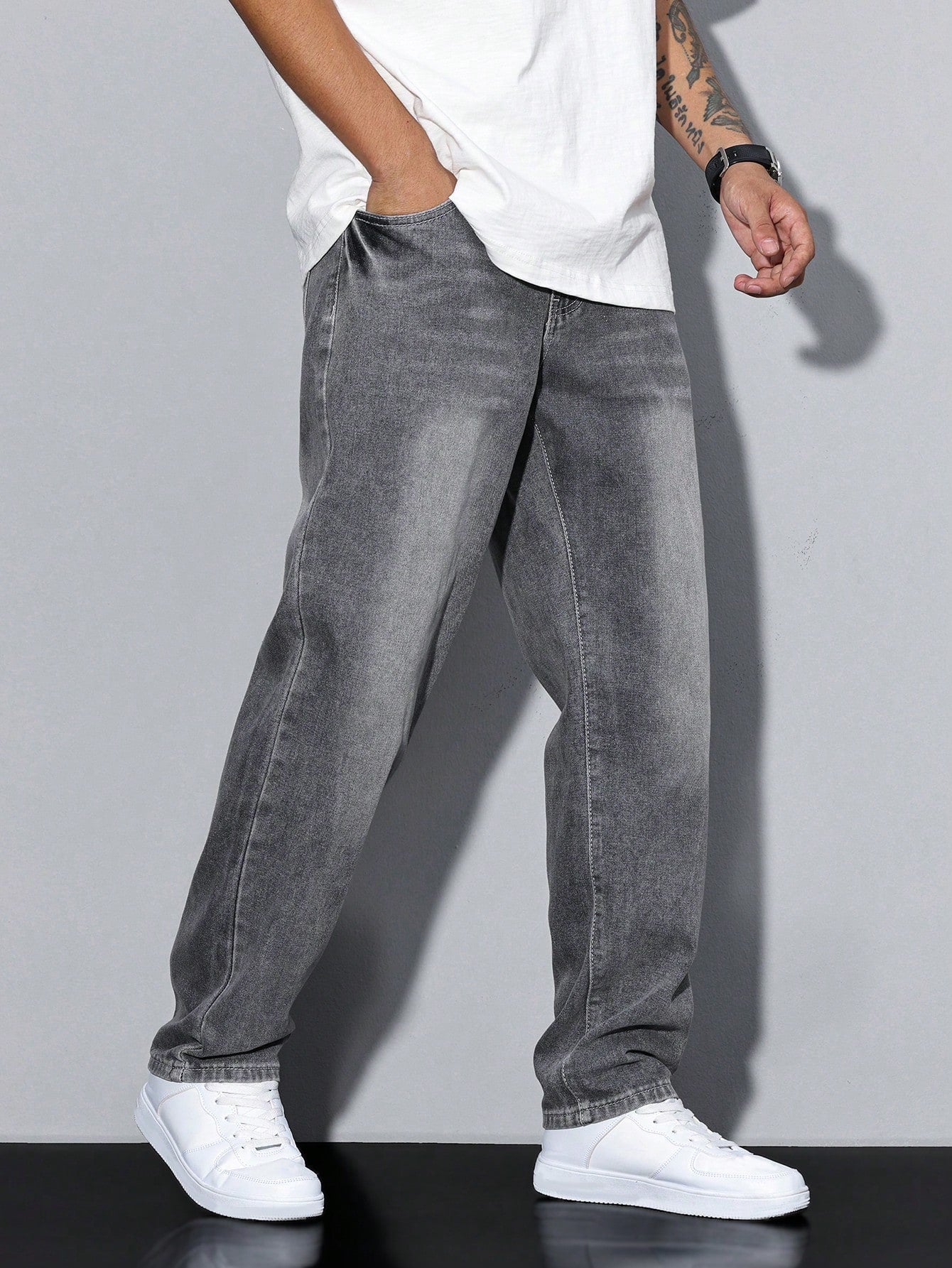 Men's Baggy Denim Jeans | Zip Fly & Five Pockets