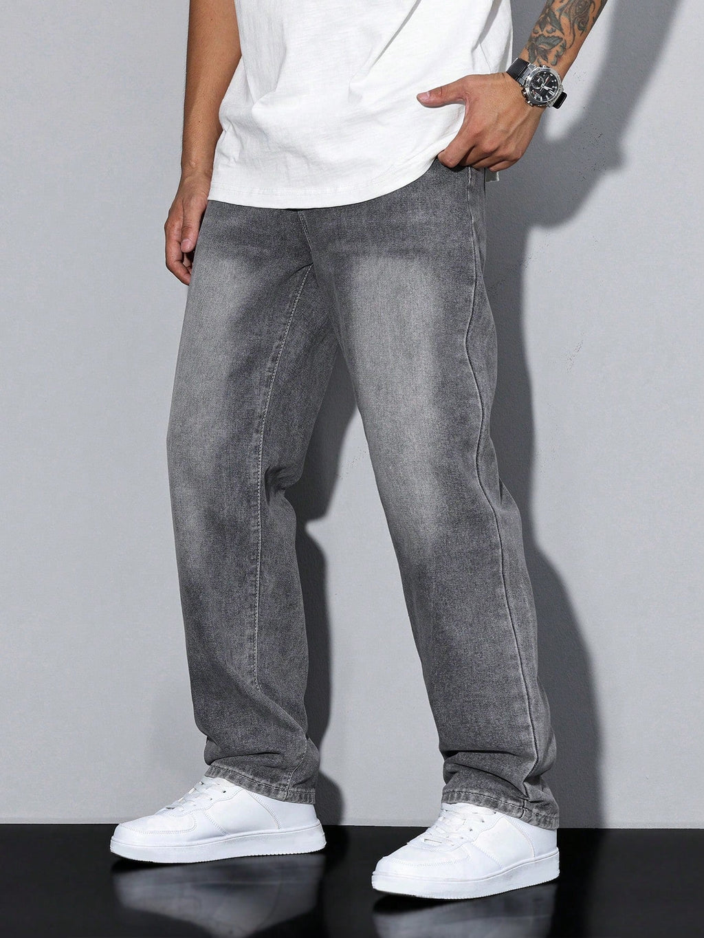 Men's Baggy Denim Jeans | Zip Fly & Five Pockets