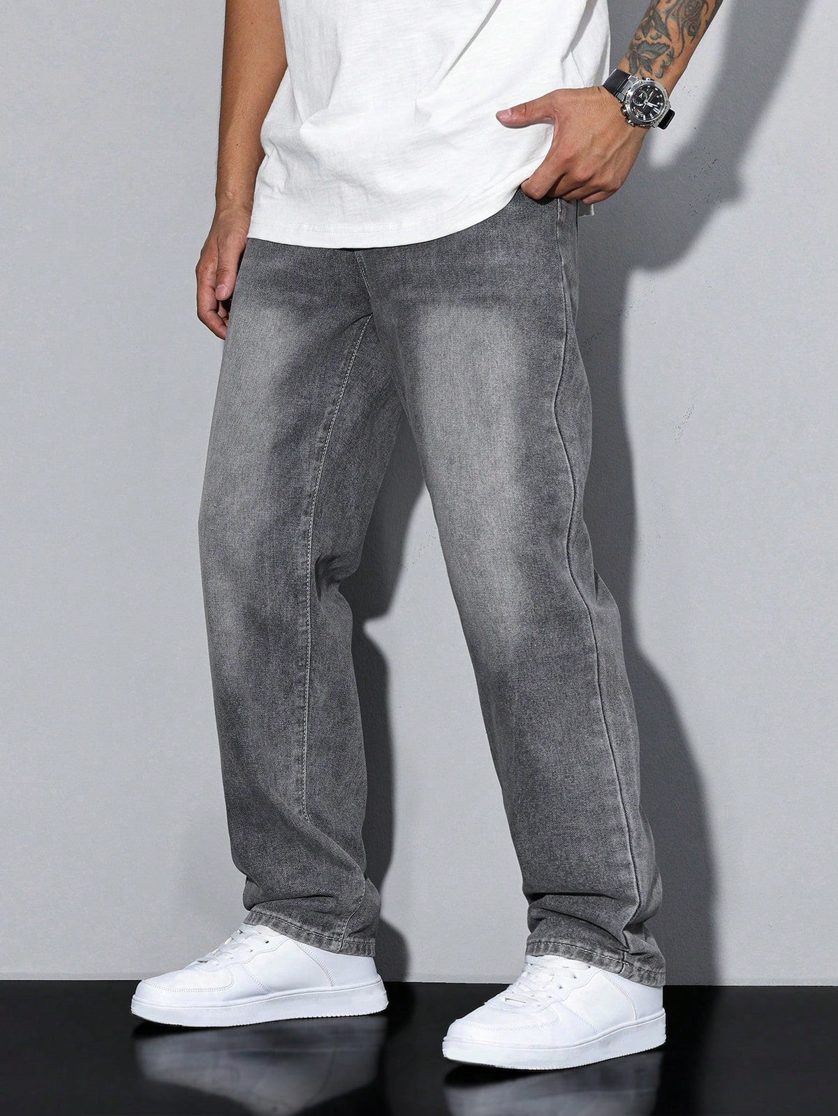 Men's Baggy Denim Jeans | Zip Fly & Five Pockets