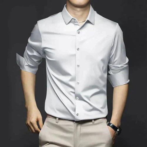 Men's Business Shirt | Button Front & Point Collar