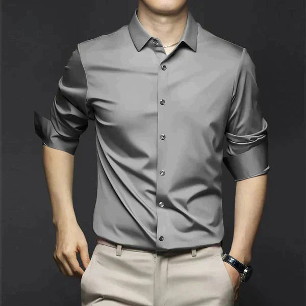Men's Business Shirt | Button Front & Point Collar