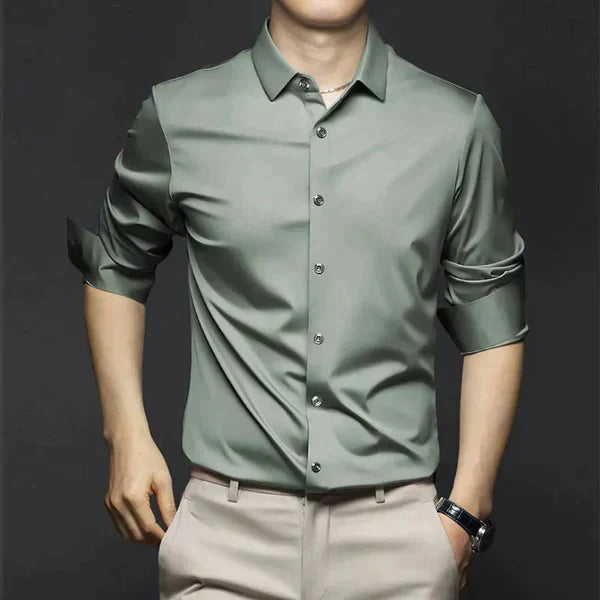 Men's Business Shirt | Button Front & Point Collar