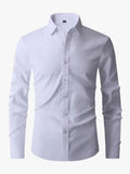 Men's Business Shirt | Point Collar & Button Front