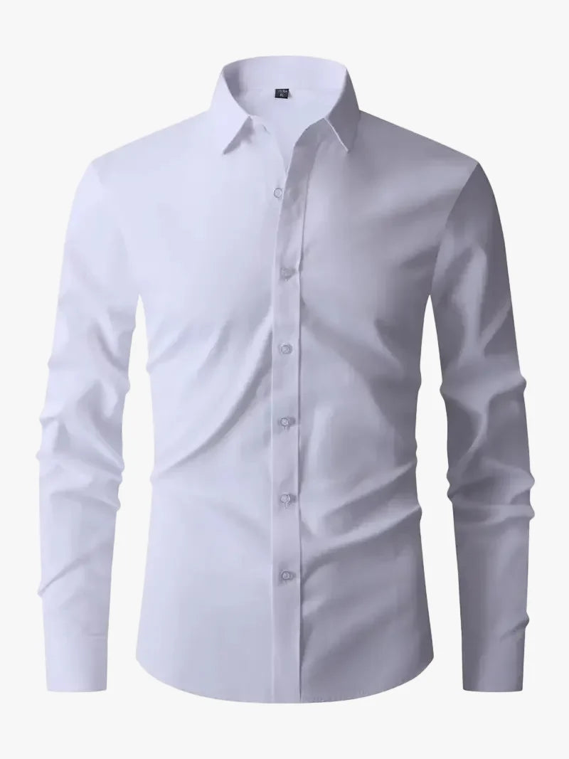 Men's Business Shirt | Point Collar & Button Front