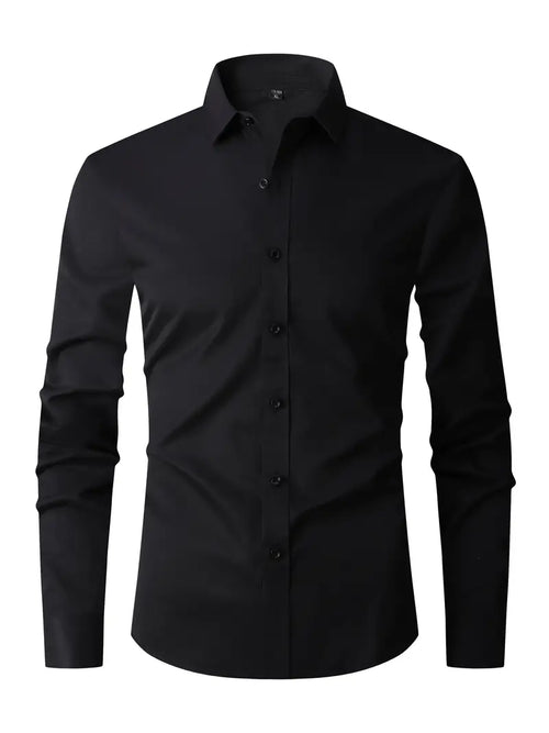 Men's Business Shirt | Point Collar & Button Front