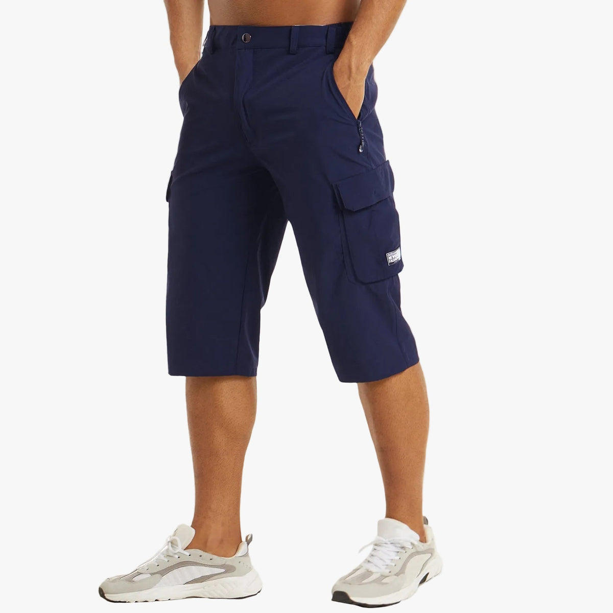 Men's Cargo Shorts | Zipper Pocket & Flap Pockets