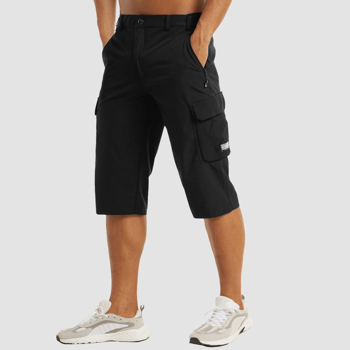 Men's Cargo Shorts | Zipper Pocket & Flap Pockets