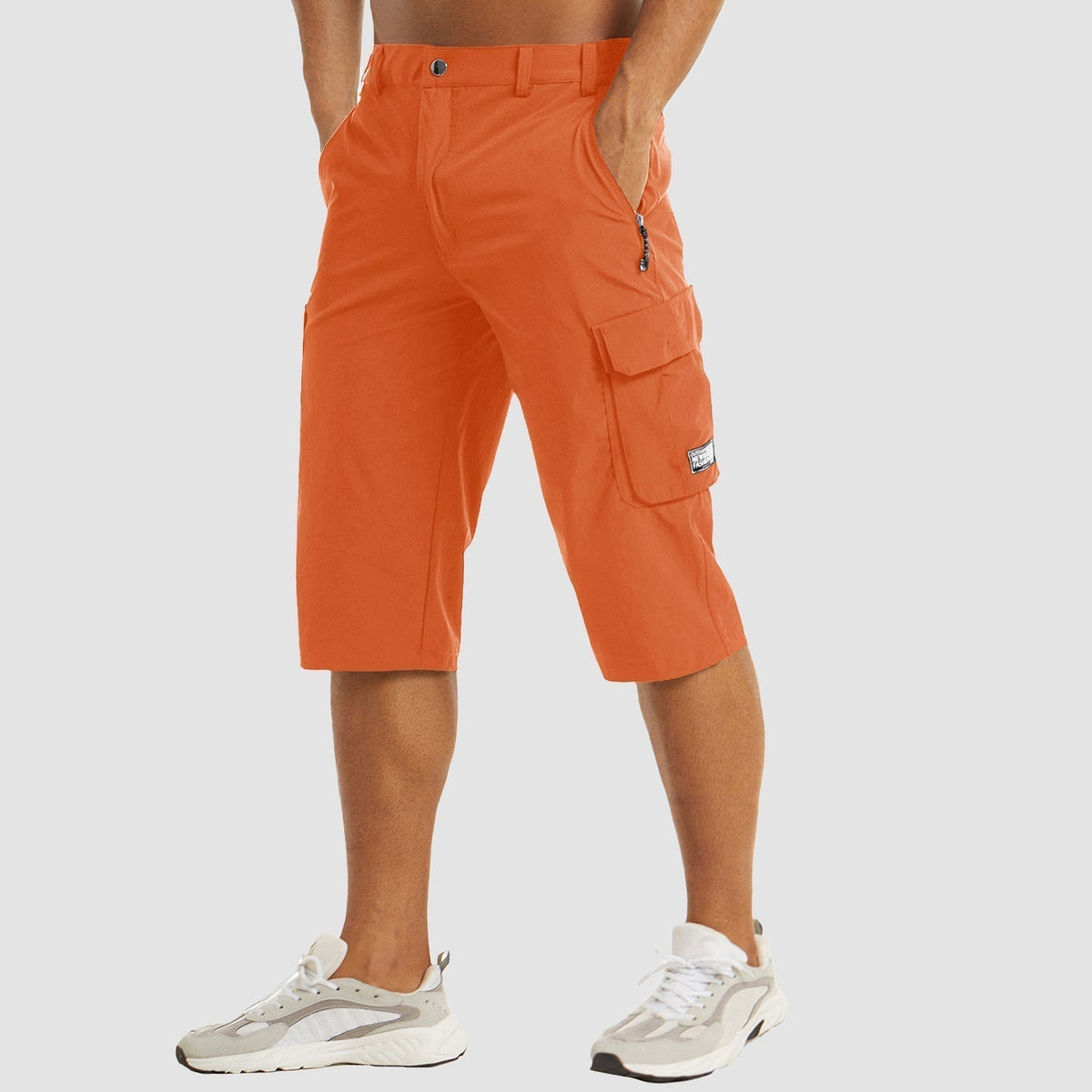 Men's Cargo Shorts | Zipper Pocket & Flap Pockets