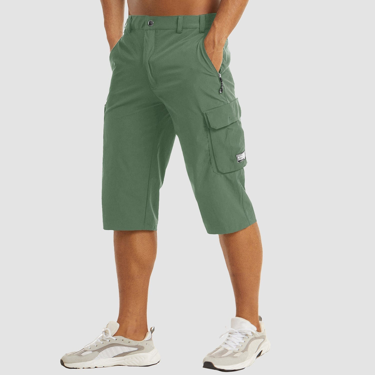 Men's Cargo Shorts | Zipper Pocket & Flap Pockets