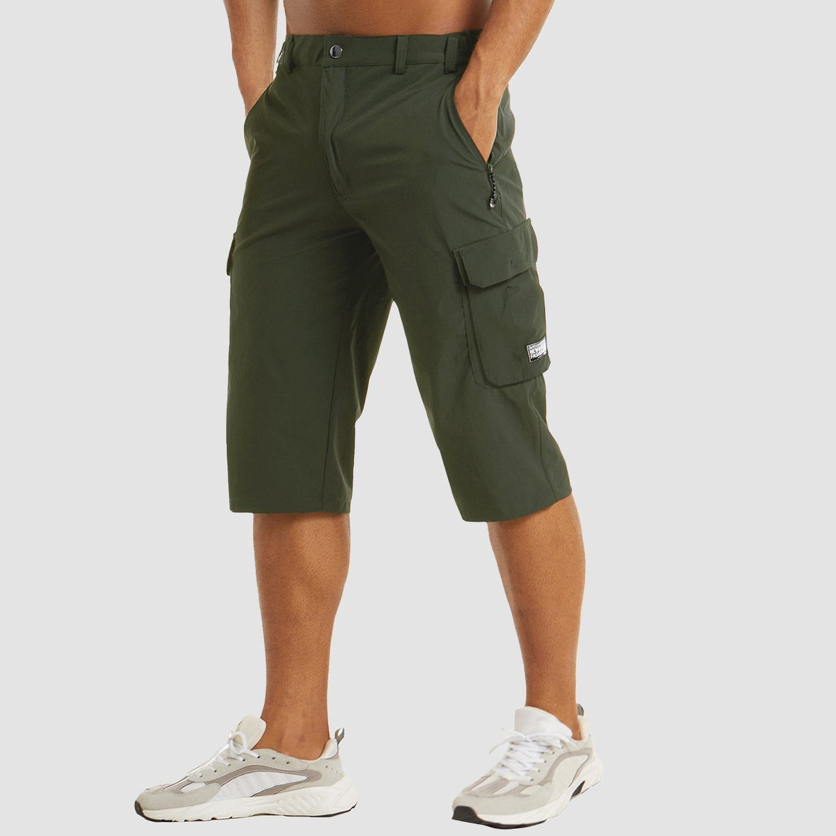 Men's Cargo Shorts | Zipper Pocket & Flap Pockets