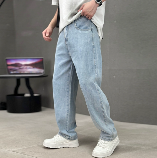 Men's Casual Denim Pants | Straight Legs & Slant Pockets