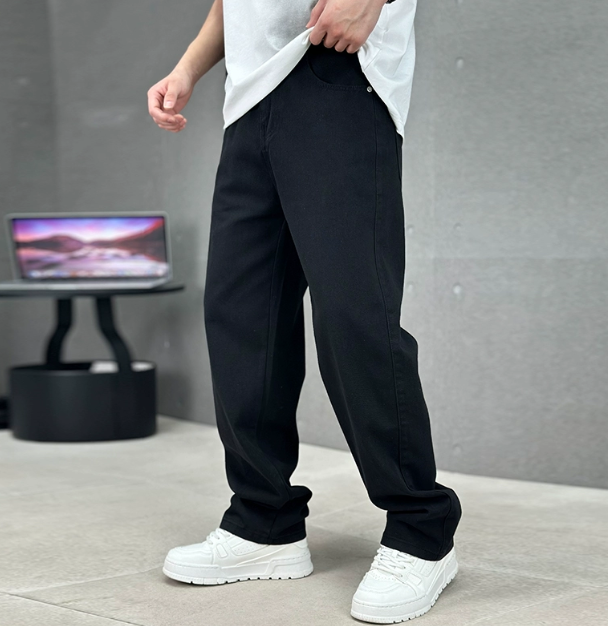 Men's Casual Denim Pants | Straight Legs & Slant Pockets