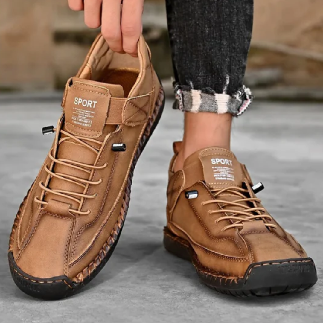 Men's Casual Sneakers | Lace-Up & Side Strap