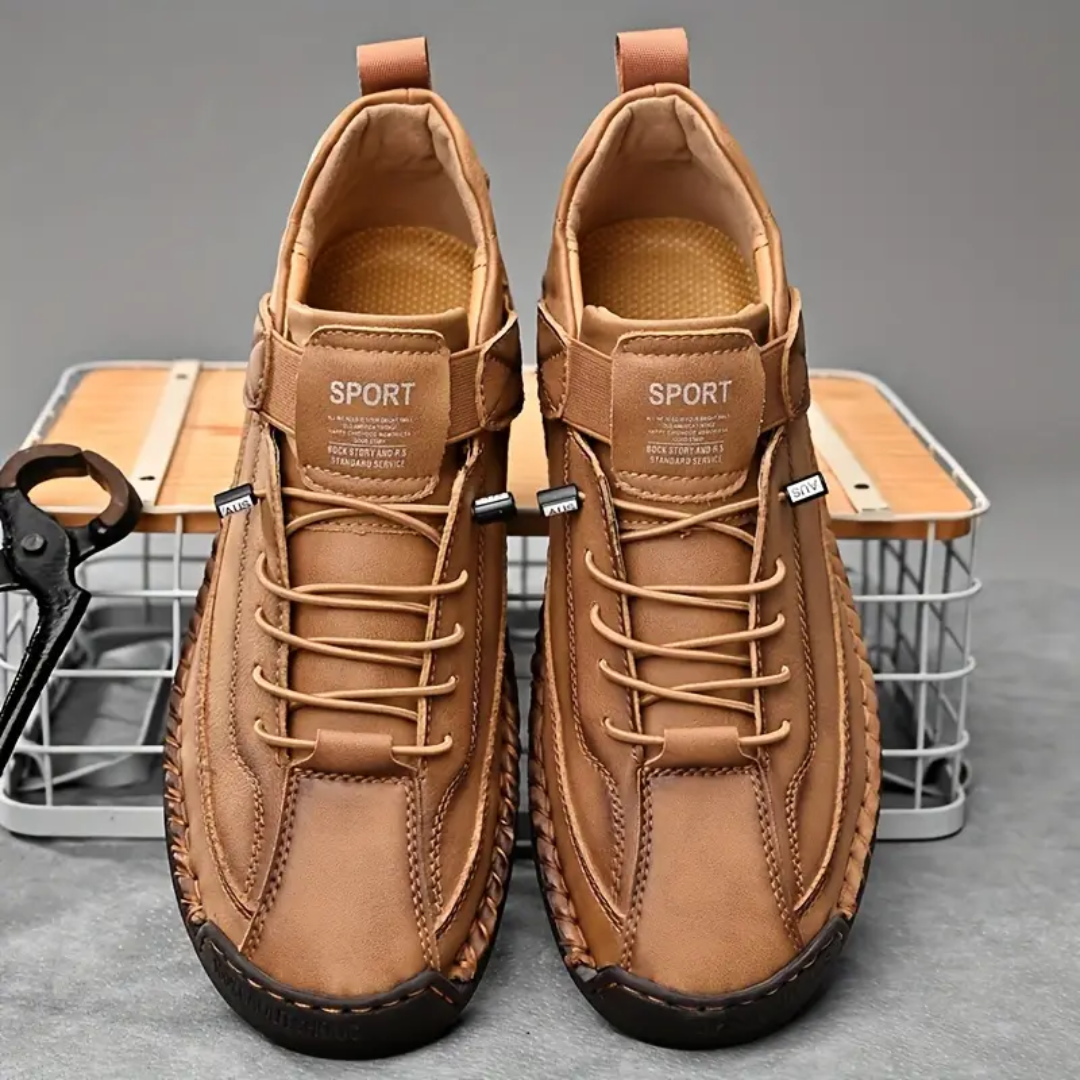 Men's Casual Sneakers | Lace-Up & Side Strap