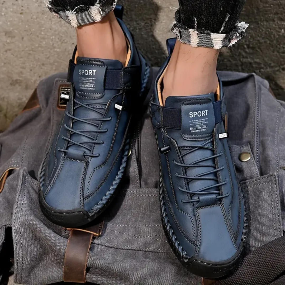 Men's Casual Sneakers | Lace-Up & Side Strap