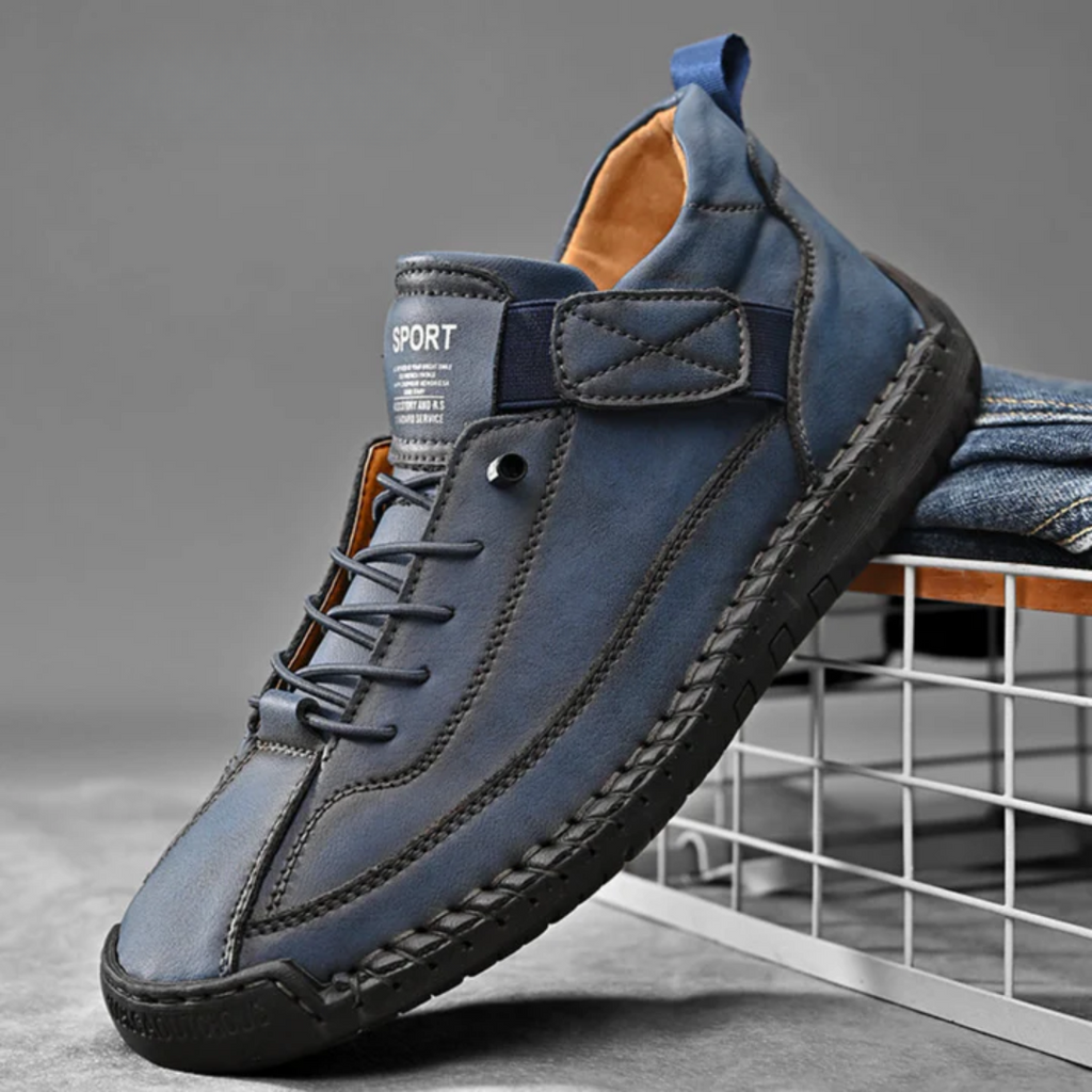 Men's Casual Sneakers | Lace-Up & Side Strap