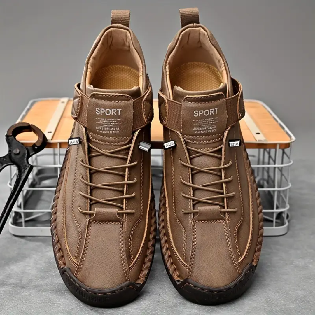 Men's Casual Sneakers | Lace-Up & Side Strap