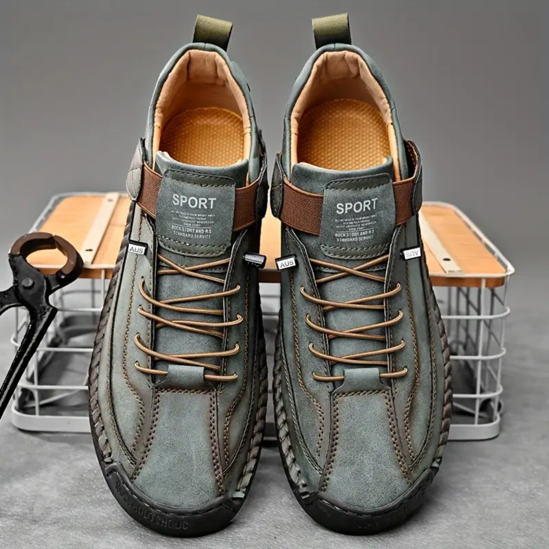 Men's Casual Sneakers | Lace-Up & Side Strap