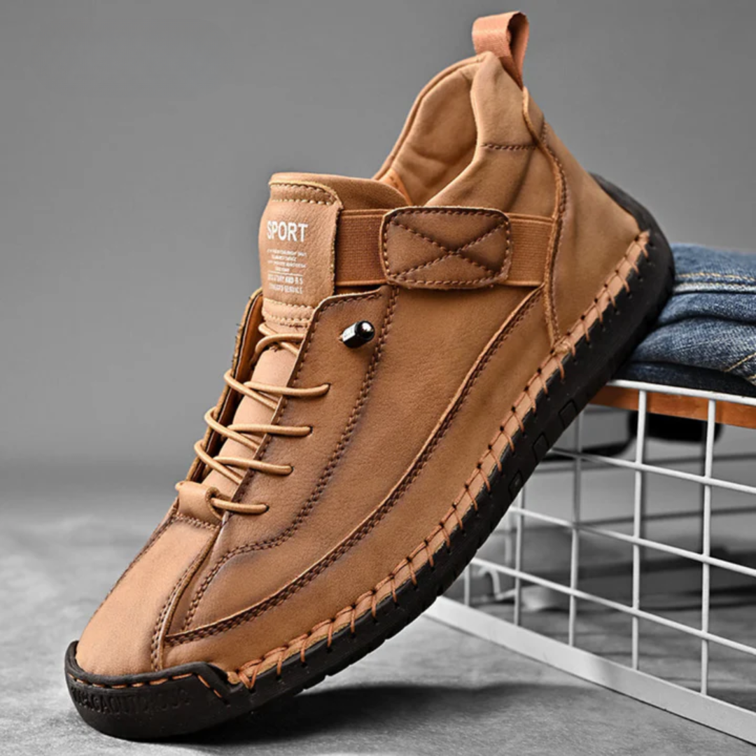 Men's Casual Sneakers | Lace-Up & Side Strap