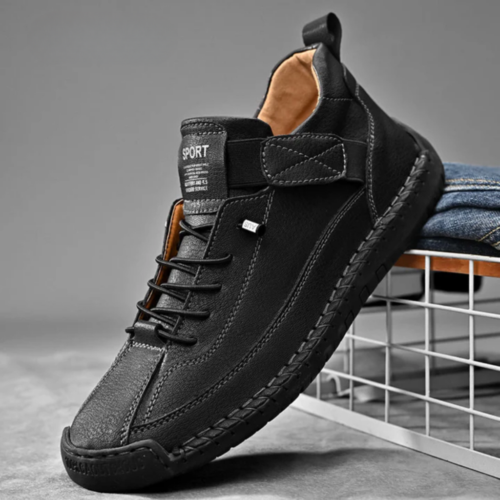 Men's Casual Sneakers | Lace-Up & Side Strap