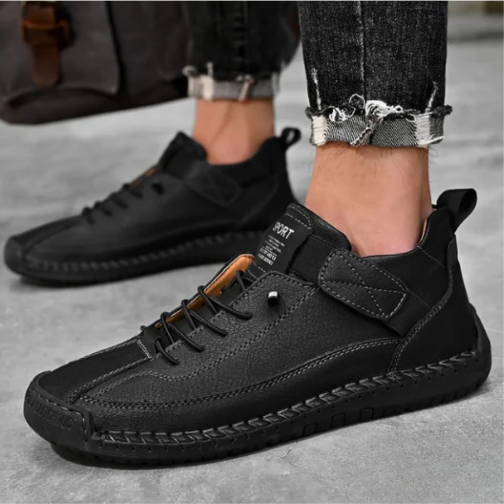 Men's Casual Sneakers | Lace-Up & Side Strap