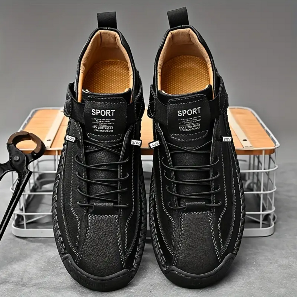 Men's Casual Sneakers | Lace-Up & Side Strap