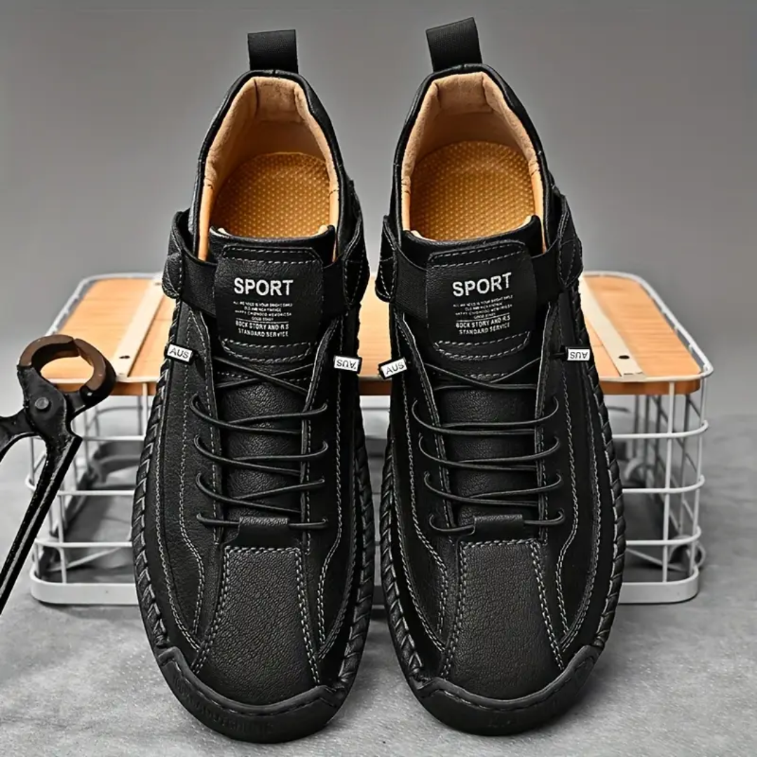 Men's Casual Sneakers | Lace-Up & Side Strap