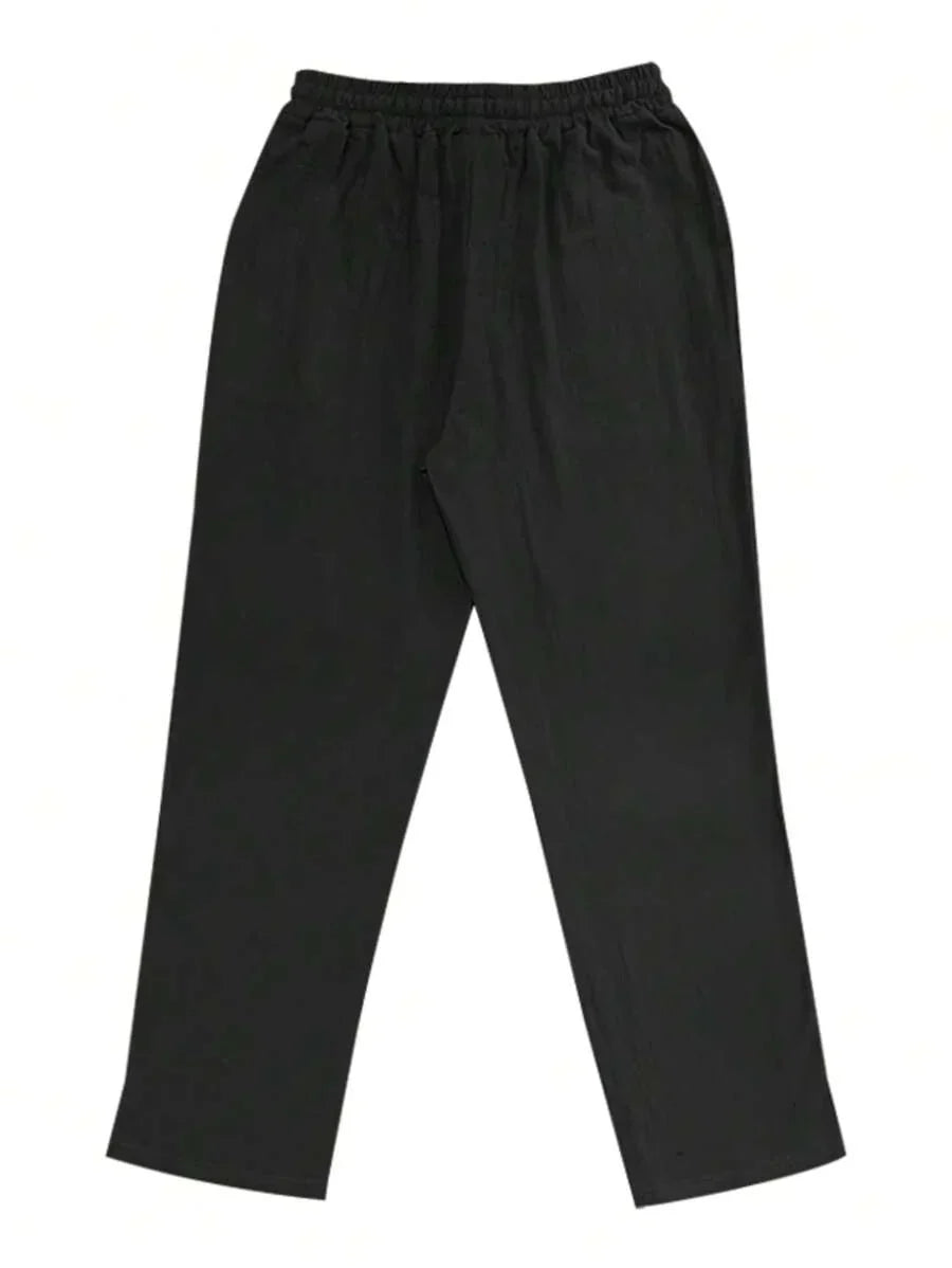 Men's Casual Linen Pants | Drawstring Waist & Slant Pockets