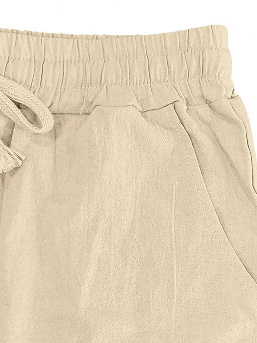 Men's Casual Linen Pants | Drawstring Waist & Slant Pockets