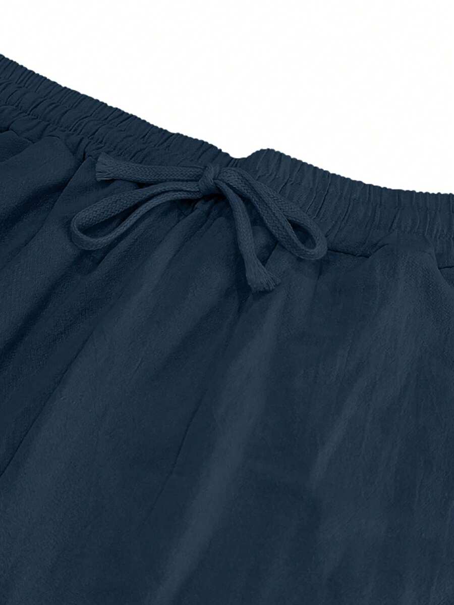 Men's Casual Linen Pants | Drawstring Waist & Slant Pockets