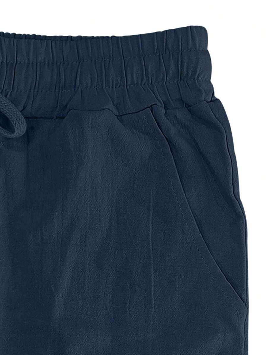 Men's Casual Linen Pants | Drawstring Waist & Slant Pockets