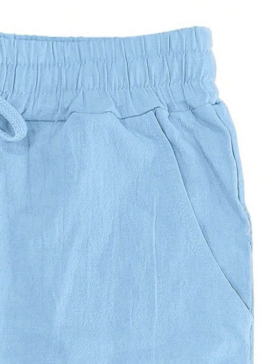 Men's Casual Linen Pants | Drawstring Waist & Slant Pockets