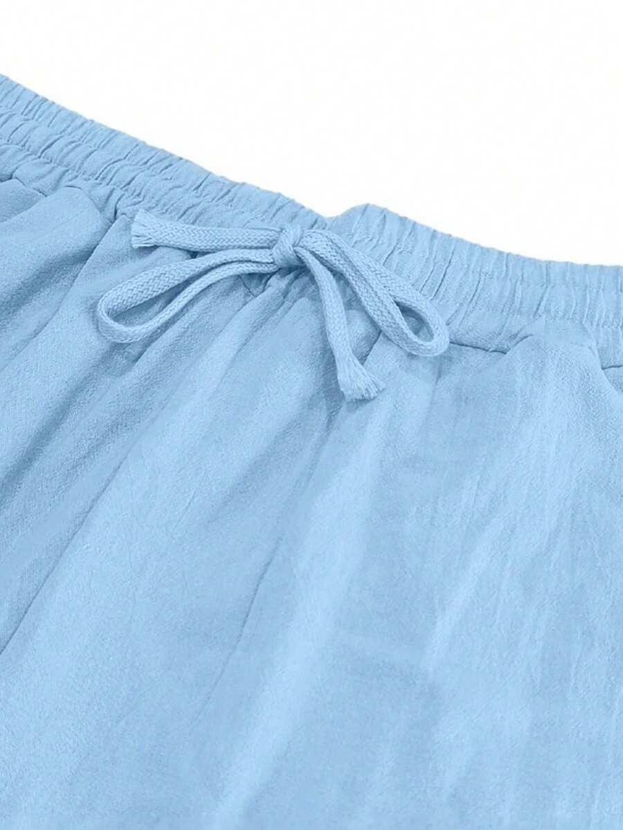 Men's Casual Linen Pants | Drawstring Waist & Slant Pockets