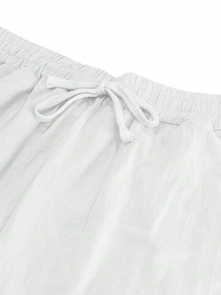 Men's Casual Linen Pants | Drawstring Waist & Slant Pockets