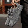 Men's Casual Suede Sneakers | Lace-Up Front & Low-Top Collar
