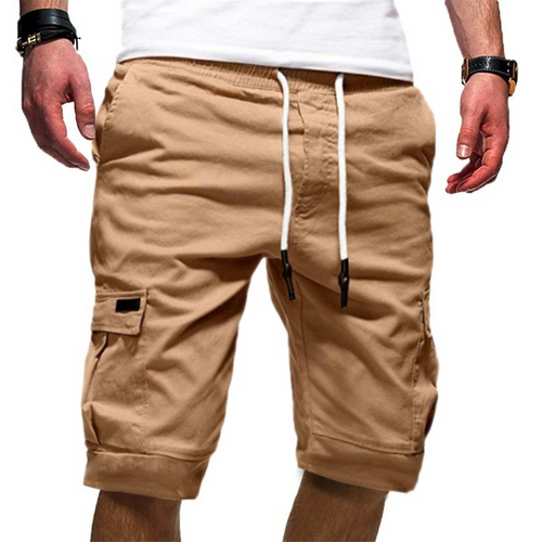 Men's Casual Cargo Shorts | Drawstring & Flap Pockets