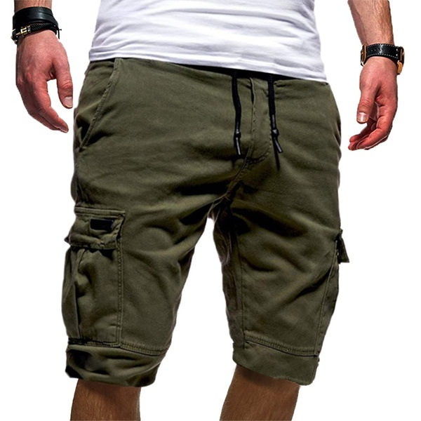 Men's Casual Cargo Shorts | Drawstring & Flap Pockets