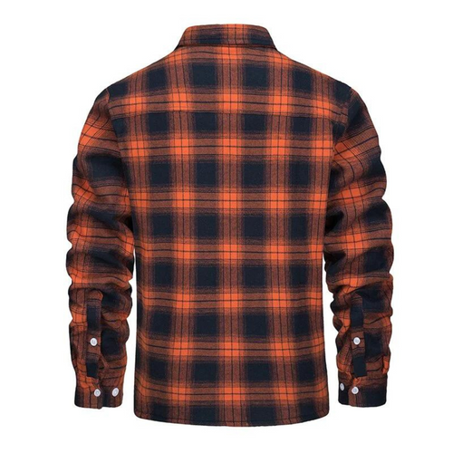 Men's Casual Shirt Jacket | Sherpa Lining & Flap Pockets