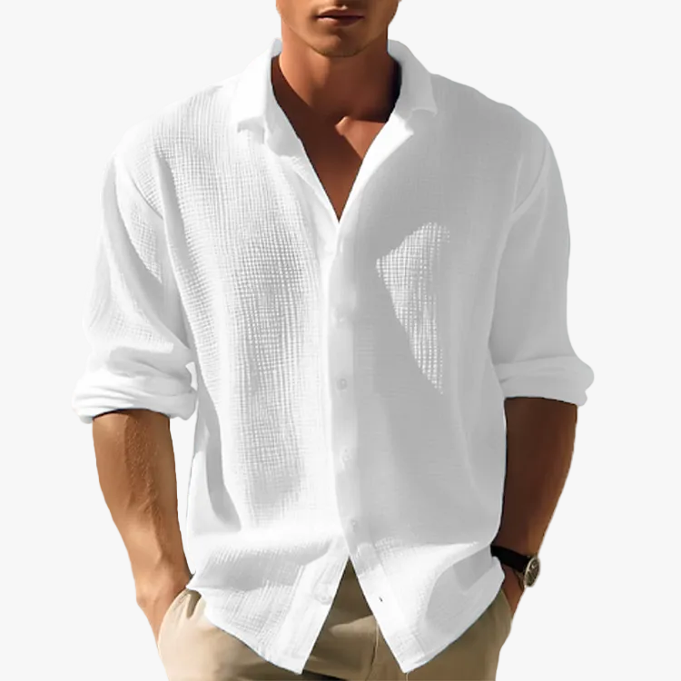 Men's Casual Shirt | Button Front & Spread Collar